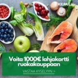 Voita 1000€ ruokalahjakortti